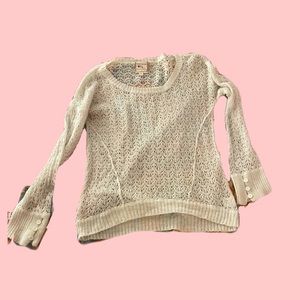 Y2K white translucent sweater